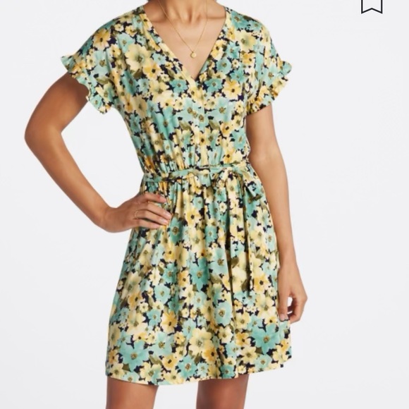 FRENCH GREY Delia Knit Flutter Sleeve Dress Medium - Picture 2 of 6